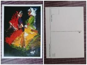 外国明信片，巴基斯坦油画原版，美术绘画，品如图，