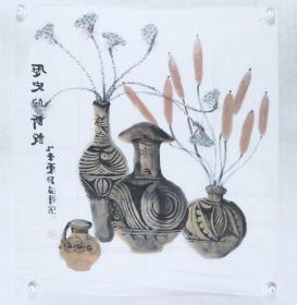 【卫士之光展览作品】甘肃省公安厅 王海东 国画作品《历史的诉说》一幅（纸本软片，约7.41平尺，钤印：王海东印）HXTX206959