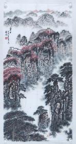 【卫士之光展览作品】甘肃省平凉市公安局刘峰国画作品《卫士》一幅（纸本软片，约7.16平尺，钤印：刘峰印）HXTX206963