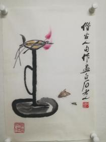 早期木板水印画《1草虫》