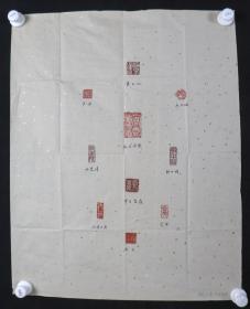 【卫士之光展览作品】卢宇书法作品《篆刻印谱》一幅（纸本软片，约3.03平尺，钤印：卢宇印）HXTX207076