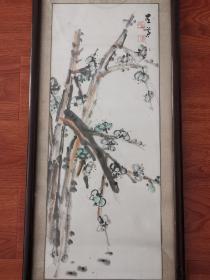 陈左黄写意花鸟画国画水墨花卉梅花图字画书画墨迹墨宝纯手绘作品条幅竖幅竖版单幅单条