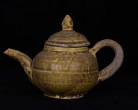 唐长沙窑青釉茶壶