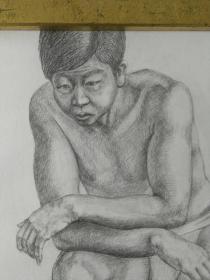 湖北美院学生舒焱安素描一件，包快递。