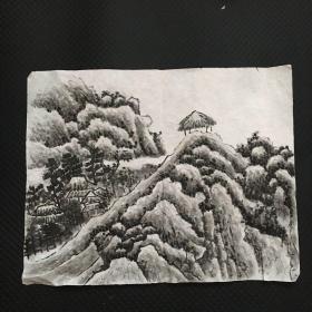 国画 水墨画 宣纸未裱 尺寸：43x35厘米