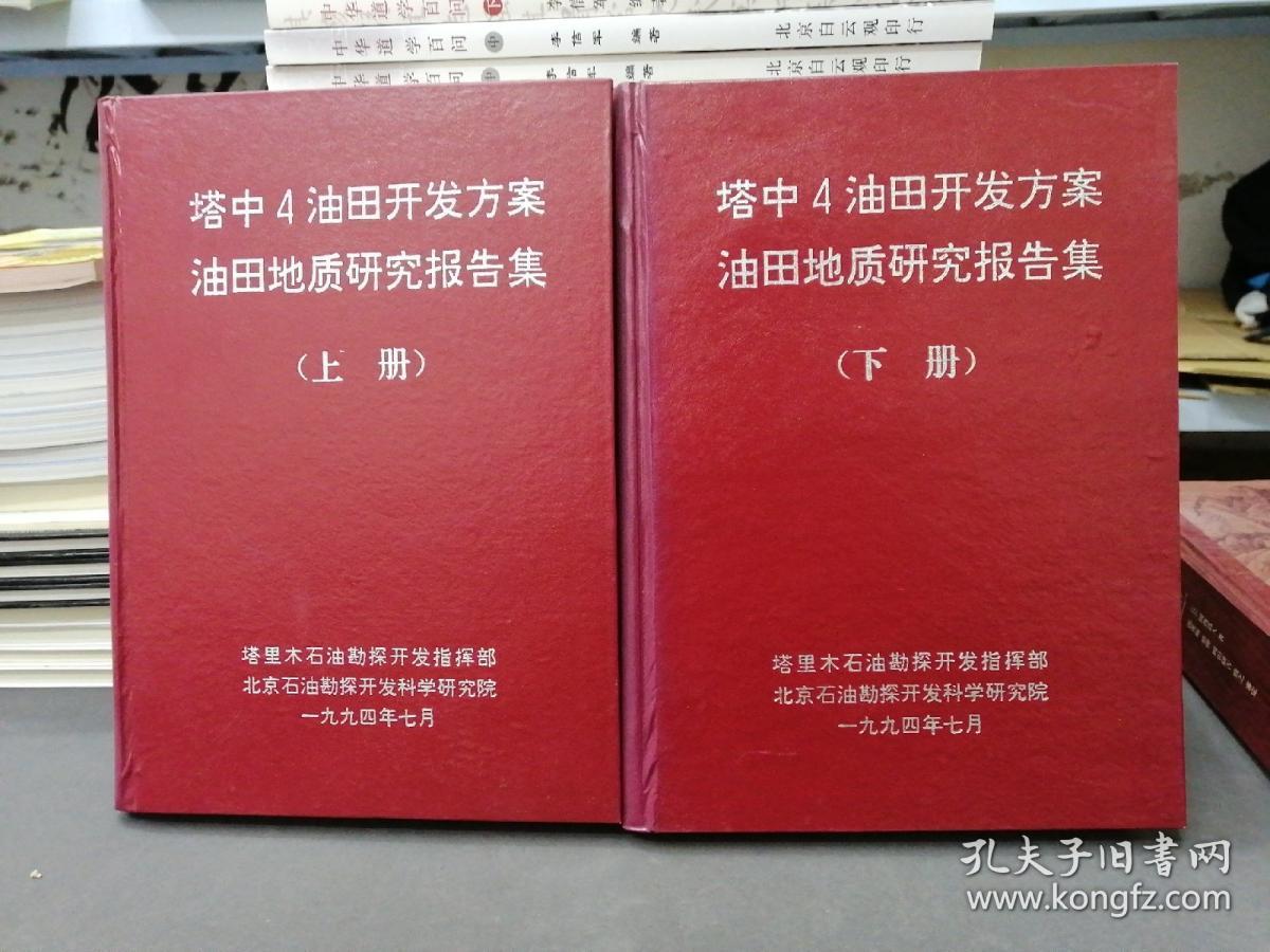 塔中4油田开发方案油田地质研究报告集（上下册） 全二册 2本合售