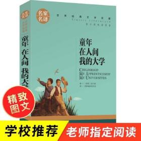 童年 在人间 我的大学 中小学生课外阅读书籍世界经典文学名著青少年儿童文学读物故事书名家名译原汁原味读原著