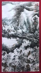 书画10406，著名画家【周仁辉、何俊德】山水画，瑞雪兆丰年