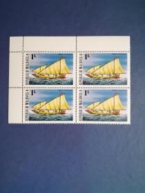 外国邮票   朝鲜邮票  1993年 平壤的街市  4方联 （无邮戳新票)