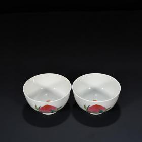 清雍正粉彩三果纹碗 1