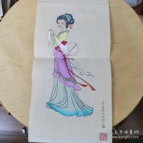 工笔画 侍女一副（作者买家自鉴）