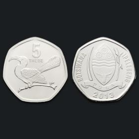 非洲全新 博茨瓦纳5分硬币 单枚 外国钱币  2013年 KM#31