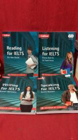 Collins english for exams：Speaking for Ielts、Listening for Ielts、Writing for IELTS、Reading for Ielts（英文原版 4本合售）实物图