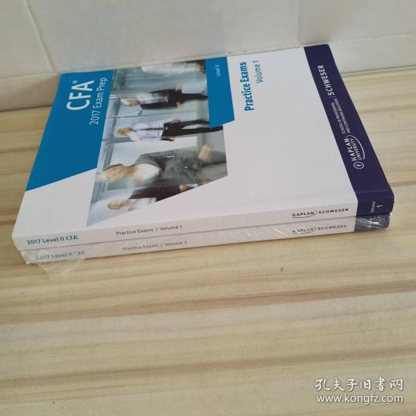 CFA 2017 Exam Prep Level ll Practice Exams Volume 1  2 (大16开本)   2册合售