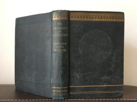 1904 the Scenery of England and the Causes To Which it is due 插图含一张拉页地图  毛边 有重量感 19.5*14cm