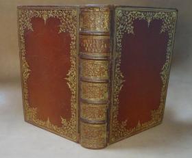 1854年- SAMUEL BUTLER- HUDIBRAS 塞缪尔•巴特勒伟大平民史诗 《休迪布拉斯》极珍贵全摩洛哥羊皮古董书 2册合订 配补插图