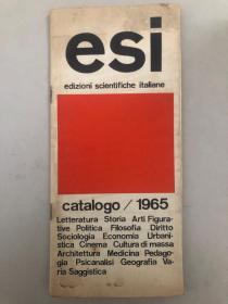 esi edizioni scientifiche italiane catalogo/1965