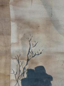 【日本回流】原装旧裱 关雪 国画作品《山水雪景》一幅（纸本立轴，画心约3.7平尺，款识钤印：关雪）HXTX211218