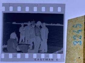 3245 年代老照片底片  长春电影制片厂拍摄 直奉大战 海战拍摄  舰艇来啦！