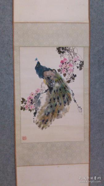 著名画家 中国杰出的花鸟画家 谭昌镕 国画孔雀 原稿真迹 永久保真