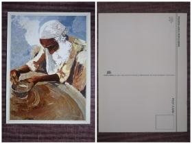 外国明信片，巴基斯坦原版，美术绘画，，品如图，，