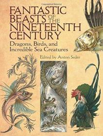 十九世纪神奇动物 进口艺术 自然科学书籍 Fantastic Beasts of 19 Century Anton Seder Dover Publications