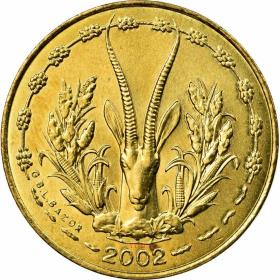 羚羊 西非5法郎硬币 2002--2010年 20MM 全新UNC