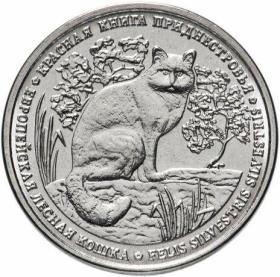 欧洲森林猫 德涅斯特2020年 珍稀动物1卢布纪念币 全新UNC