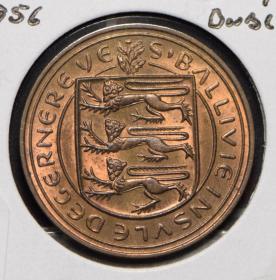 格恩济4道布 硬币 1956年 全新UNC