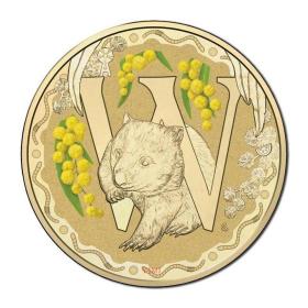 袋熊 澳大利亚1元彩色硬币 2016年 全新卡装币