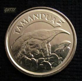 食蚁兽 巴西10克鲁塞罗硬币 1994年 全新UNC