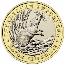 大鼩鼱 2019年俄罗斯红皮书系列 珍稀动物第18枚 5卢布纪念币