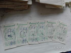 1975年蒲城县蒲石医院药费收据6张
