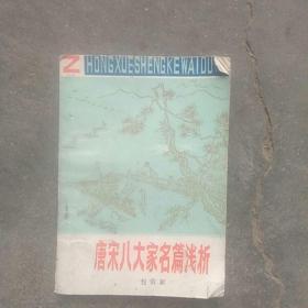 80年代旧书，中学生课外读物，唐宋八大名家名篇浅析