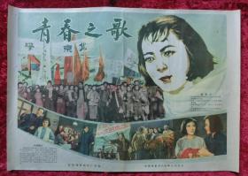 2开电影海报：青春之歌（1959年上映）导演：陈怀皑、崔嵬，谢芳主演