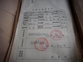 1978年延津县摘帽办【右派分子教师安置人员审批表】46张！