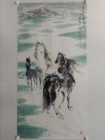 画马名家王庭树四尺整纸国画一幅，展览作品