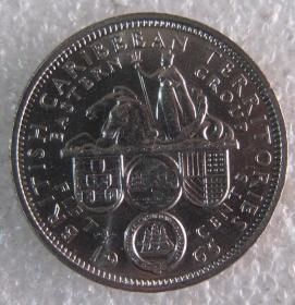 英属东加勒比 1965年 50分 硬币 外国钱币