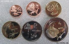 海龟岛2013年6枚套币 硬币 外国钱币