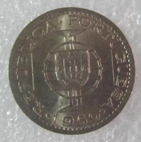 葡属印度1959年1埃斯库多 外国钱币