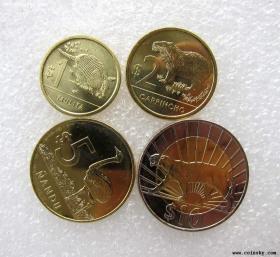 乌拉圭 2011年4枚 外国钱币外币