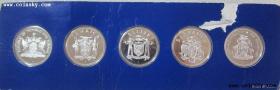 1980年PROOF纪念加勒比发展银行大银币5枚