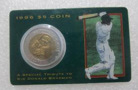 澳大利亚1996年5元 棒球 双色币 纪念币