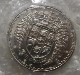 新西兰 1967年 国徽图案1元  克朗型 纪念币