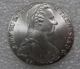 奥匈帝国/奥地利 大奶妈银币 1780年特蕾西娅女王 1泰勒  大银币