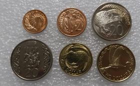 新西兰 1987-1990年 6枚套币 硬币 外币 纪念币