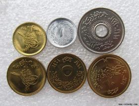 埃及 6枚 外国硬币 外币