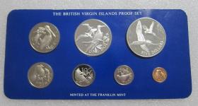 英属维尔京群岛1982年精装全套7枚，带2枚大银币