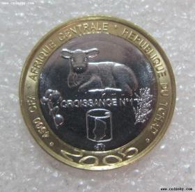 乍得2005年4500法郎双色币
