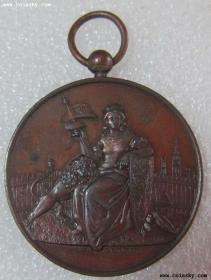 荷兰 浮雕大铜章1899年